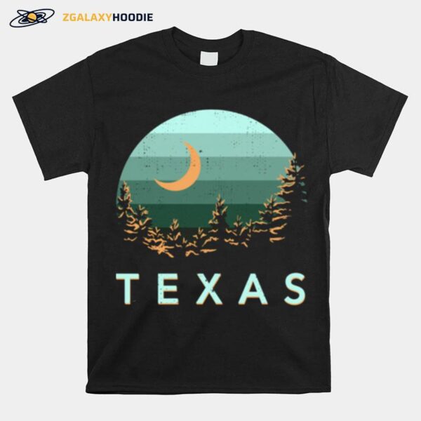 Texas Souvenir Forest Evergreen Night Sky Nature T-Shirt