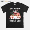 Texas Tech Red Raiders Mens Basketball One Nation Under God Signatures T-Shirt