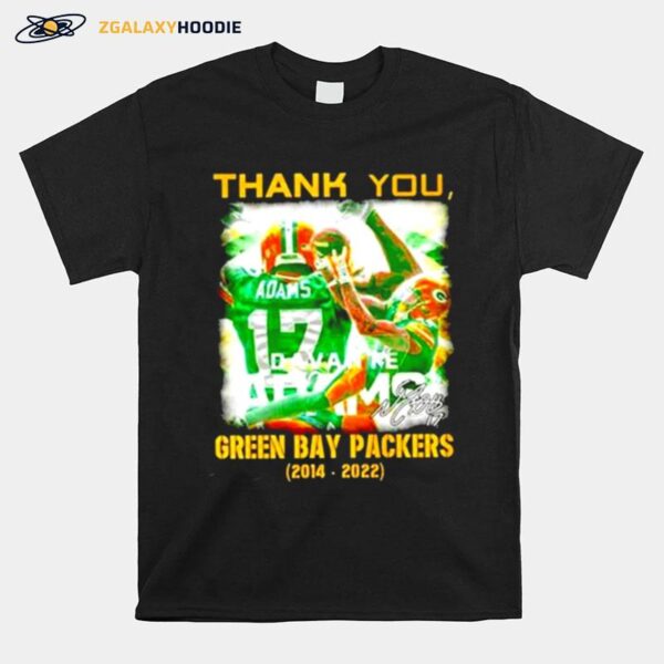 Thank You Davante Adams Green Bay Packers 2014 2022 Signatures Green Bay Packers T-Shirt