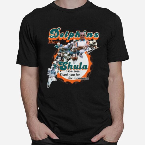 Thank You For The Memories Don Shula Signature T-Shirt