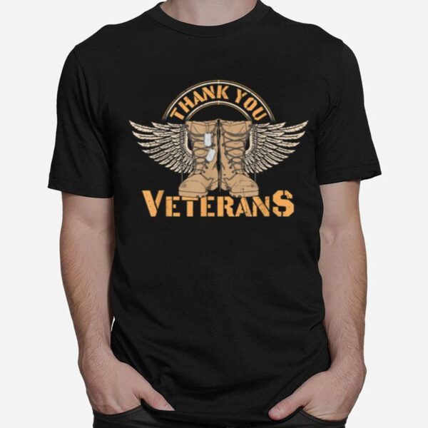 Thank You Veteran U.S. Flag Retired Soldier T B09Znjw7Xc T-Shirt