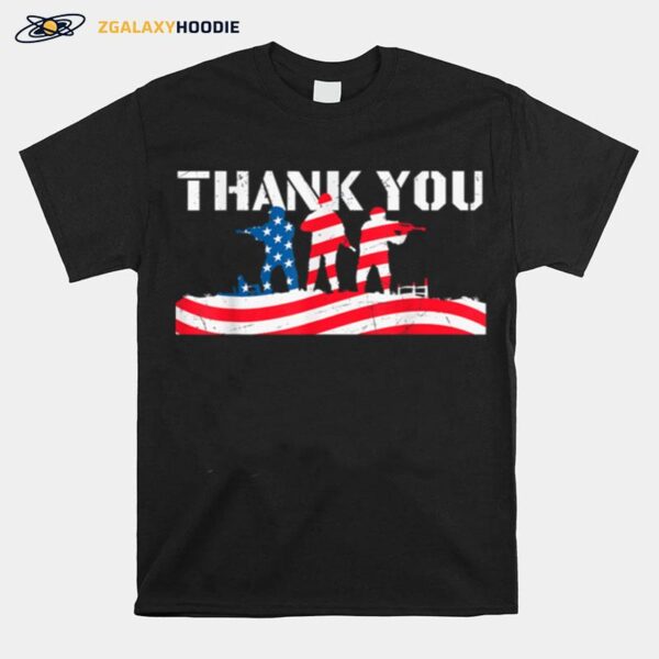 Thank You Veterans U.S. Flag Retired Soldier T B09Zp3F68G T-Shirt