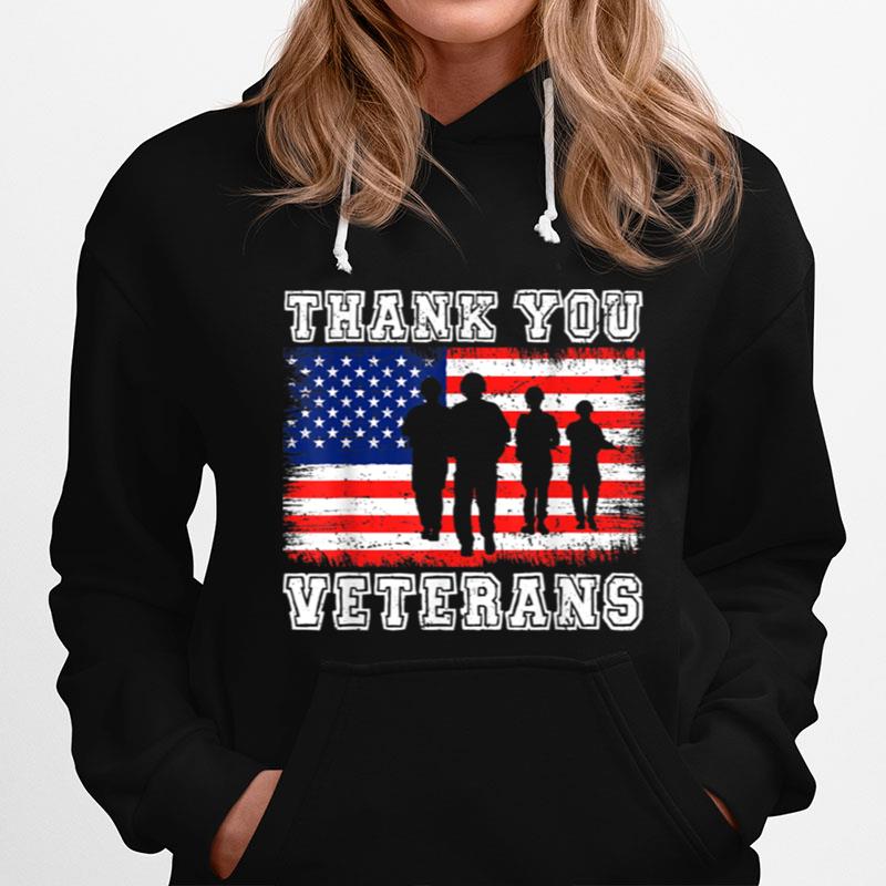Thank You Veterans U.S. Flag Soldier Patriotic T B09Znwhn92 Hoodie