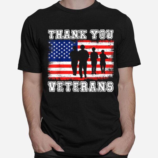 Thank You Veterans U.S. Flag Soldier Patriotic T B09Znwhn92 T-Shirt