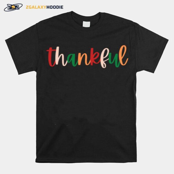 Thankful Fall Saying Always Thankful T-Shirt