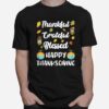 Thankful Grateful Blessed Happy Thanksgiving Turkey Day T-Shirt