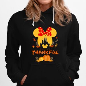 Thanksgiving Minnie Head With Black Castle Pumpkin Disney Thanksgivings Hoodie