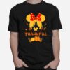 Thanksgiving Minnie Head With Black Castle Pumpkin Disney Thanksgivings T-Shirt