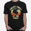 Thanksgiving Retro Coolest Turkey At The Table Vintage T-Shirt