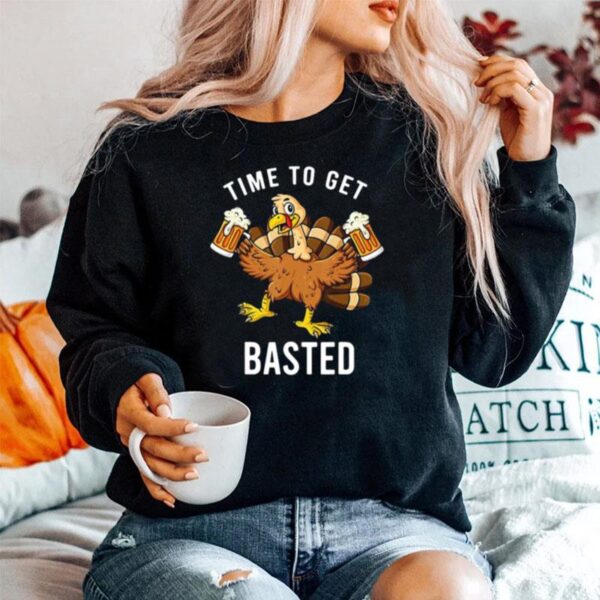 Thanksgiving Time To Get Basted Turkey Beer Sweater