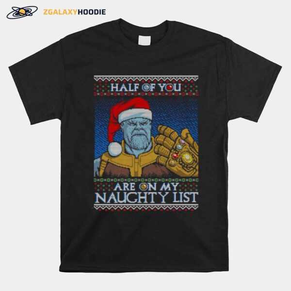 Thanos Snap Infinity Glove Marvel Ugly Christmas T-Shirt