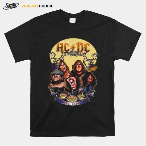 The Acdc Rock Band Comic Halloween T-Shirt