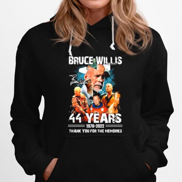 The Actor 44 Years Signature Bruce Wills Hoodie