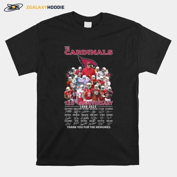 The Arizona Cardinals 125Th Anniversary 1898 2023 Thank You For The Memories Signatures T-Shirt