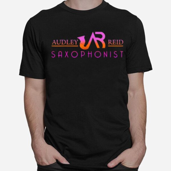 The Audley Reid Saxophonist Colorful Logo T-Shirt