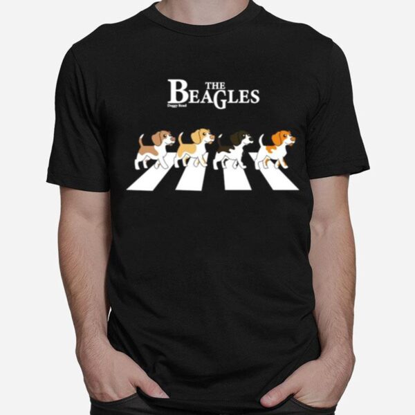 The Beagles Parody The Beatles Abbey Road T-Shirt