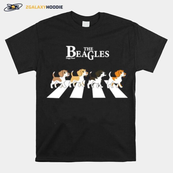 The Beagles Parody The Beatles Abbey Road T-Shirt