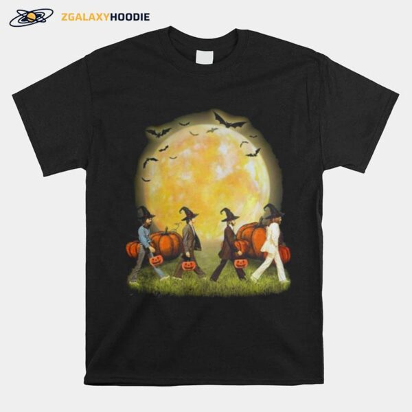 The Beatles Abbey Road Moon Pumpkins Halloween T-Shirt