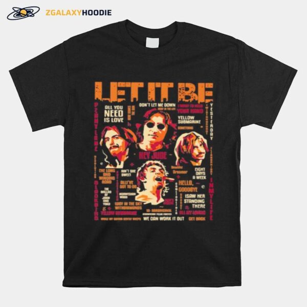 The Beatles Let It Be Poster Vintage T-Shirt