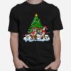 The Beatles Rock Band Snoopy And Woodstock Merry Christmas Tree T-Shirt