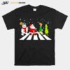 The Beatles Snowman Santa Elf And Grinch Abbey Road Christmas T-Shirt