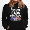 The Best Dads Drive Jeeps American Flag Hoodie