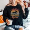 The Best Dads Have Daughters Who Ride Horses Vintage Retro Sweater