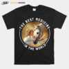 The Best Medicine In The World Kid Kiss Horses T-Shirt