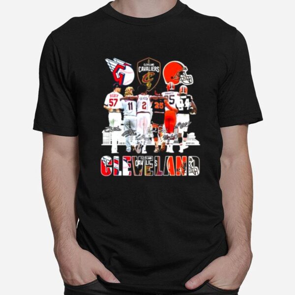 The Bieber Sexton Garrett And Chubb Cleveland Sports City Signatures T-Shirt