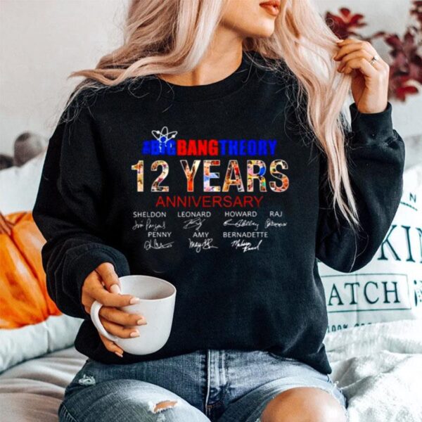 The Big Bang Theory 12 Yeras Anniversary Signatures Sweater