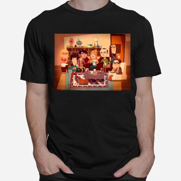 The Big Bang Theory Group Shot Dinner Poster T-Shirt