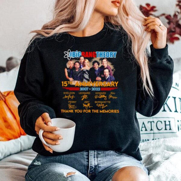 The Big Bang Theory Series 15Th Anniversary 2007 2022 Thank You Fans Memories Sweater