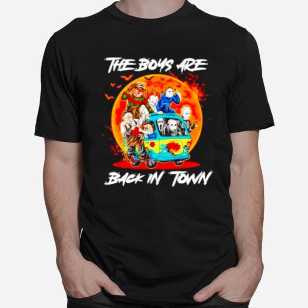 The Boys Are Back In Town Halloween Character In Car T-Shirt