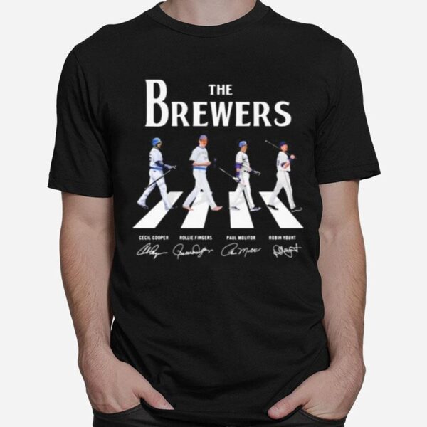 The Brewers Baseball Crossing The Line Signatures T-Shirt