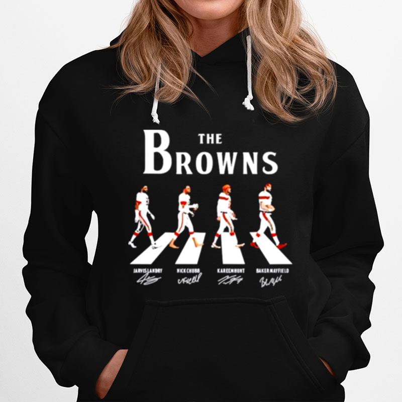 The Browns Landry Chubb Hunt Mayfield Abbey Road Signatures Hoodie