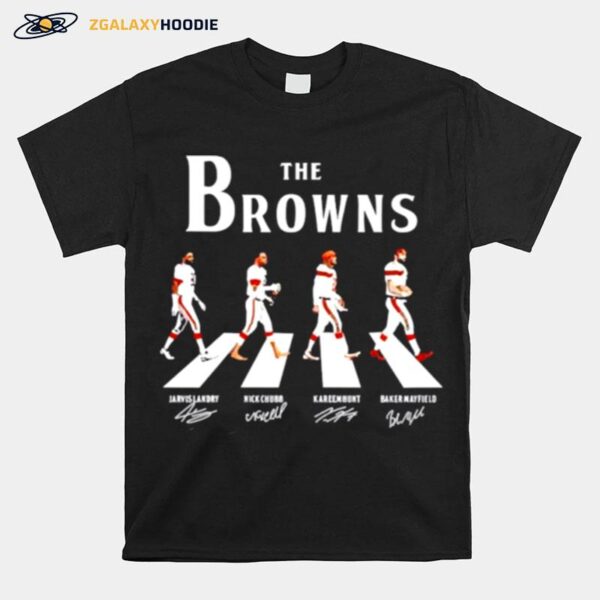 The Browns Landry Chubb Hunt Mayfield Abbey Road Signatures T-Shirt