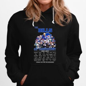 The Buffalo Bills 63Rd Anniversary 1960 2023 Thank You For The Memories Signatures Hoodie