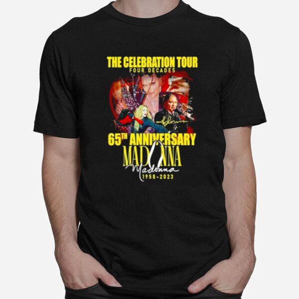 The Celebration Tour Four Decades 65Th 1958 2023 Anniversary Signature T-Shirt