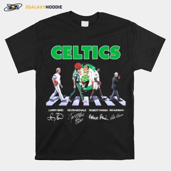 The Celtics Basketball Team Abbey Road 2023 Signatures T-Shirt