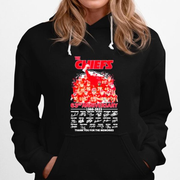 The Chiefs 63Rd Anniversary 1960 %E2%80%93 2023 Thank You For The Memories Signatures Hoodie