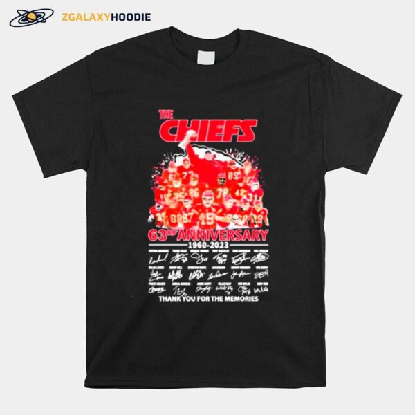 The Chiefs 63Rd Anniversary 1960 %E2%80%93 2023 Thank You For The Memories Signatures T-Shirt