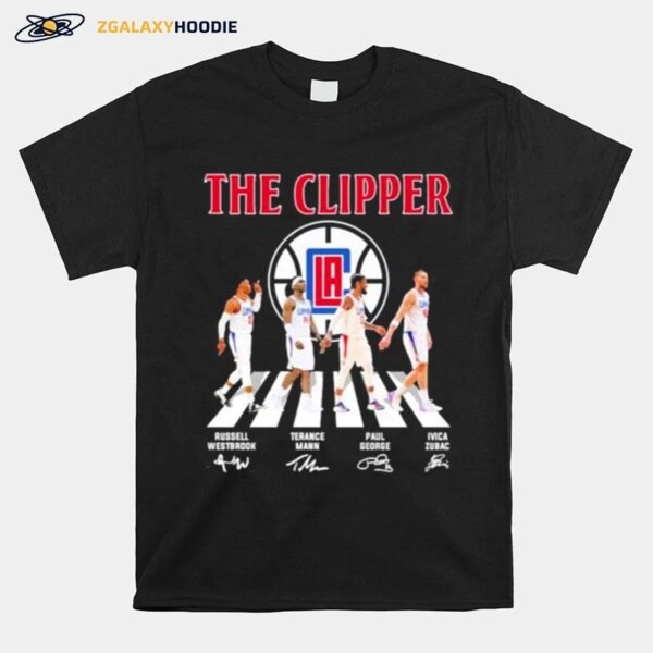 The Clipper Abbey Road Russell Westbrook Terance Mann Signatures T-Shirt