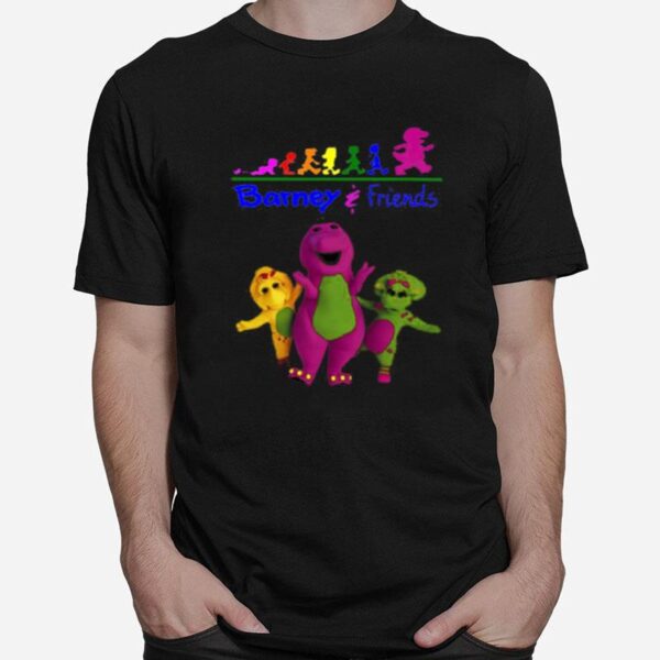 The Evolition Of Barney The Dinosaur And Friends T-Shirt