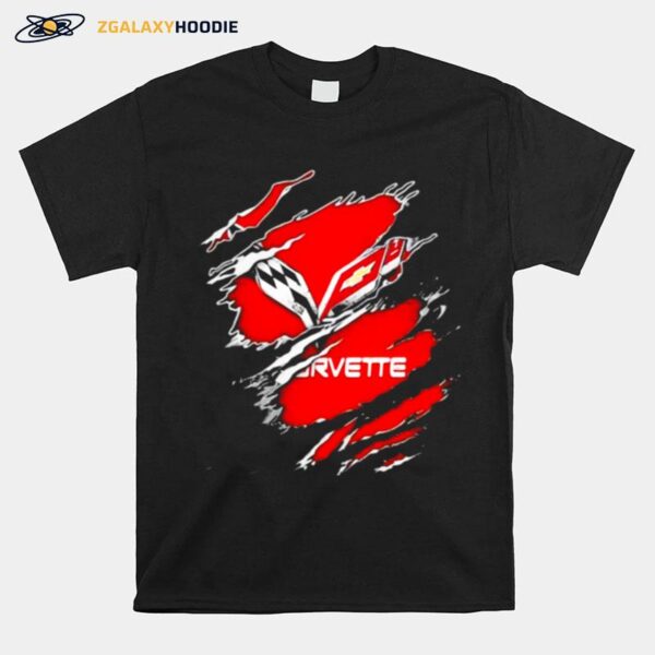 The Evolution Of The Chevrolet Corvette Logo T-Shirt