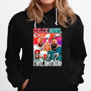 The First Brother Players To Face Each Other 2023 Kelce Family Hoodie