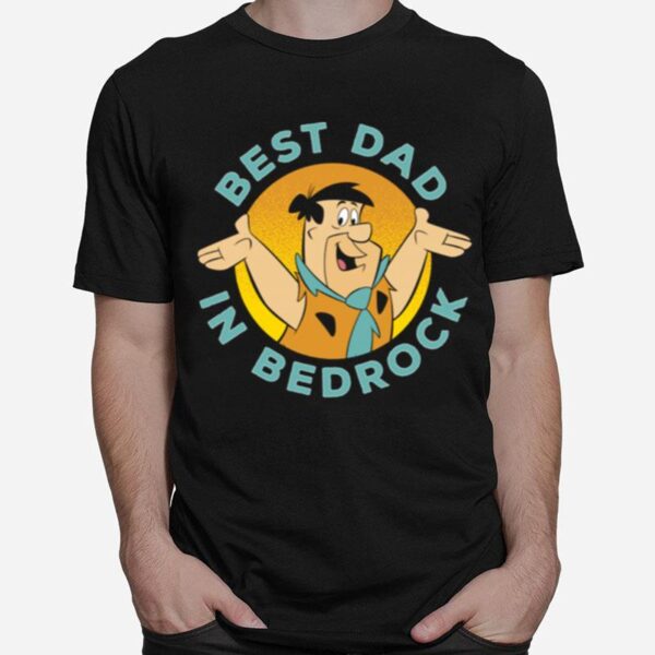 The Flintstones Fred Circle Smile Best Dad In Bedrock T-Shirt