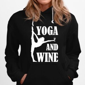 The Girl Yoga And Wine Hoodie