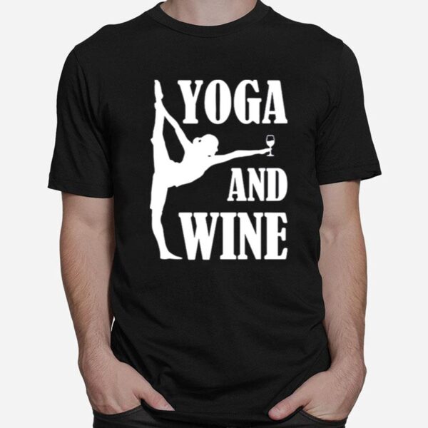 The Girl Yoga And Wine T-Shirt