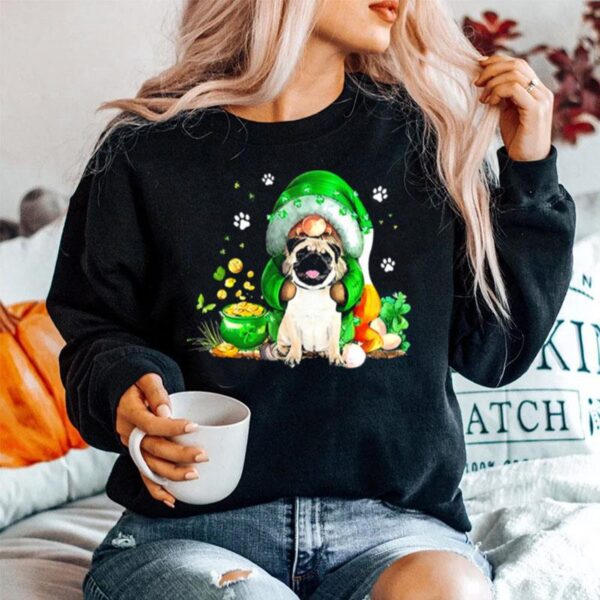 The Gnome Hug Pug St Patricks Day Sweater