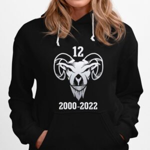 The Goat Retired No 12 2000 2022 Tom Brady Hoodie